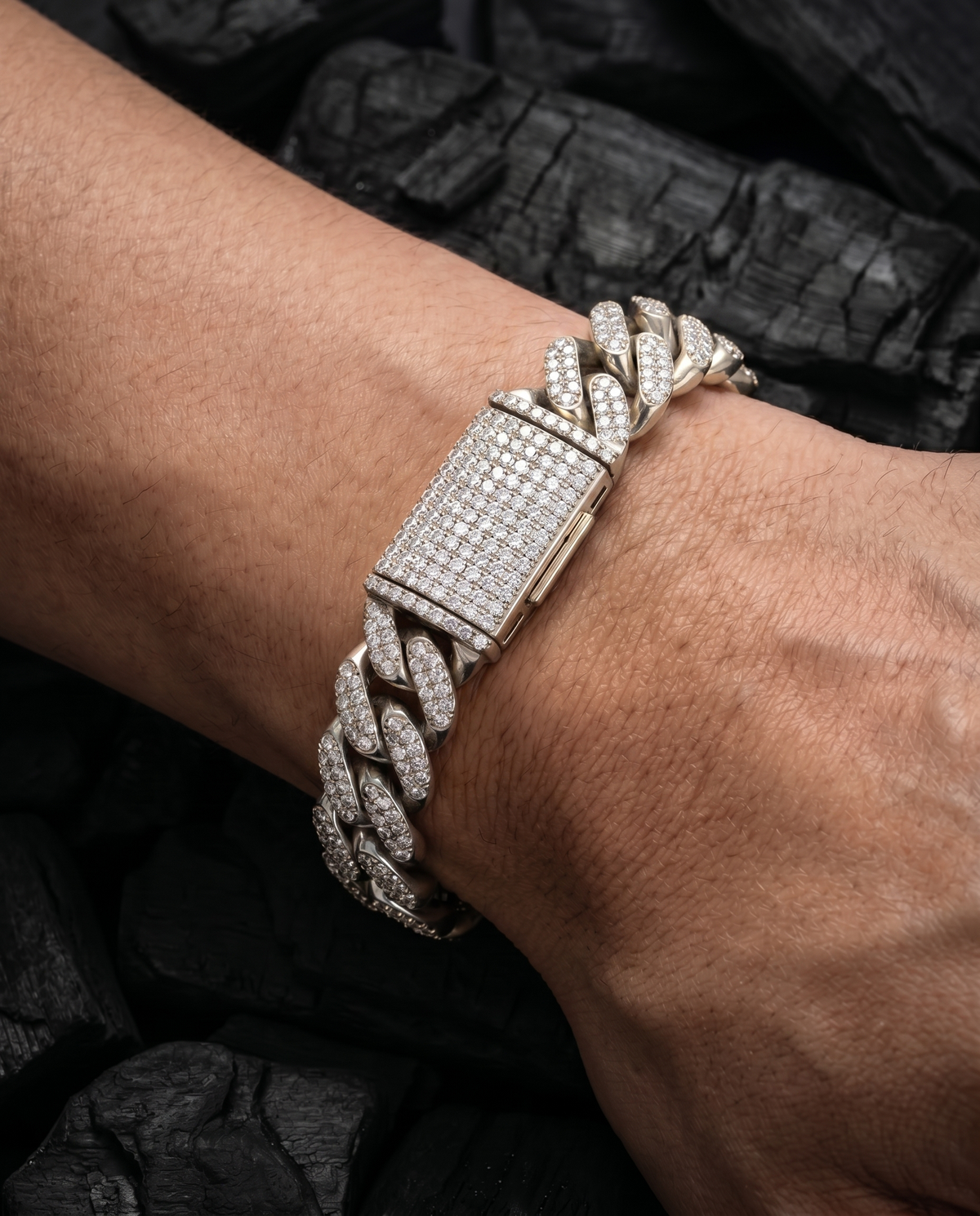 Diamond Pavé Cuban Bracelet | 12mm