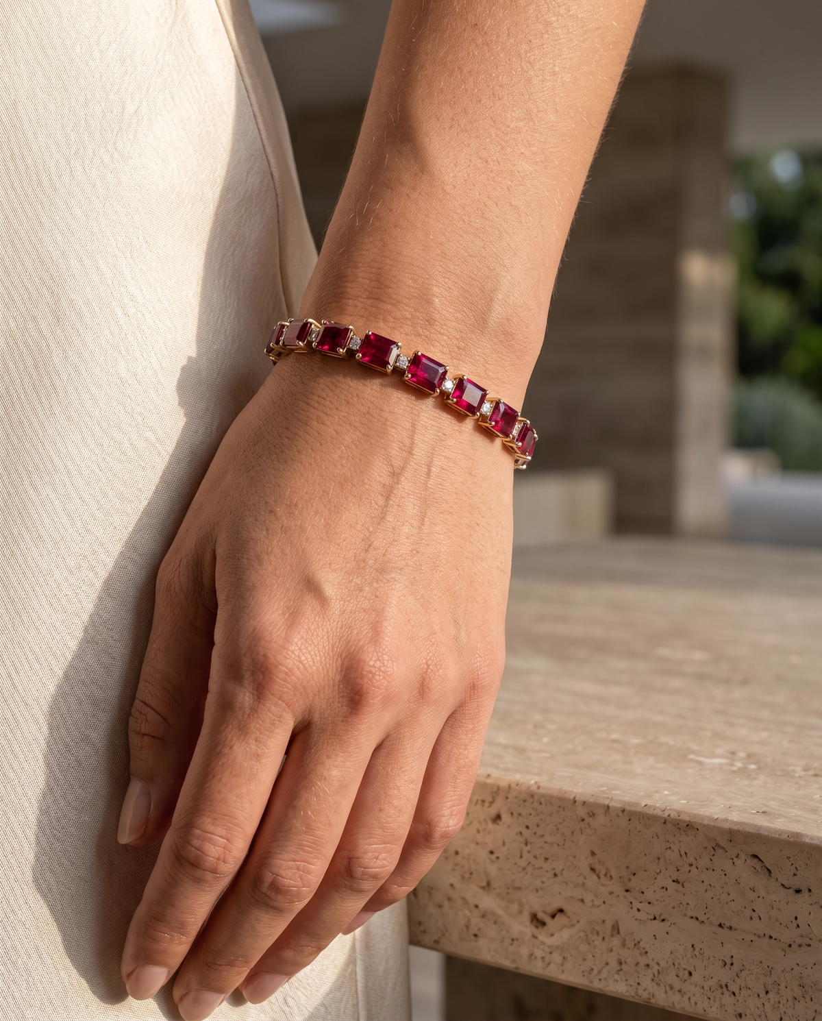 Gemstone Diamond Bracelet | 3mm