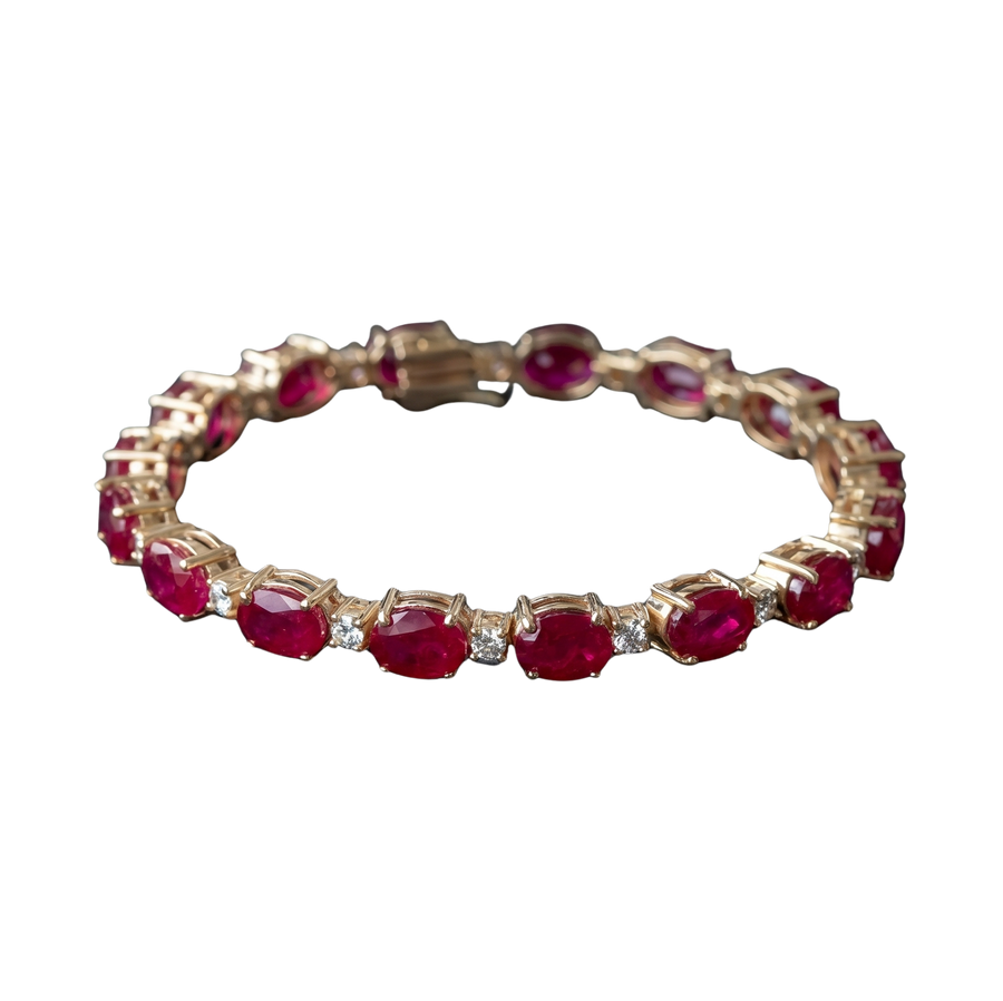 Gemstone Diamond Bracelet| 5mm | Oval