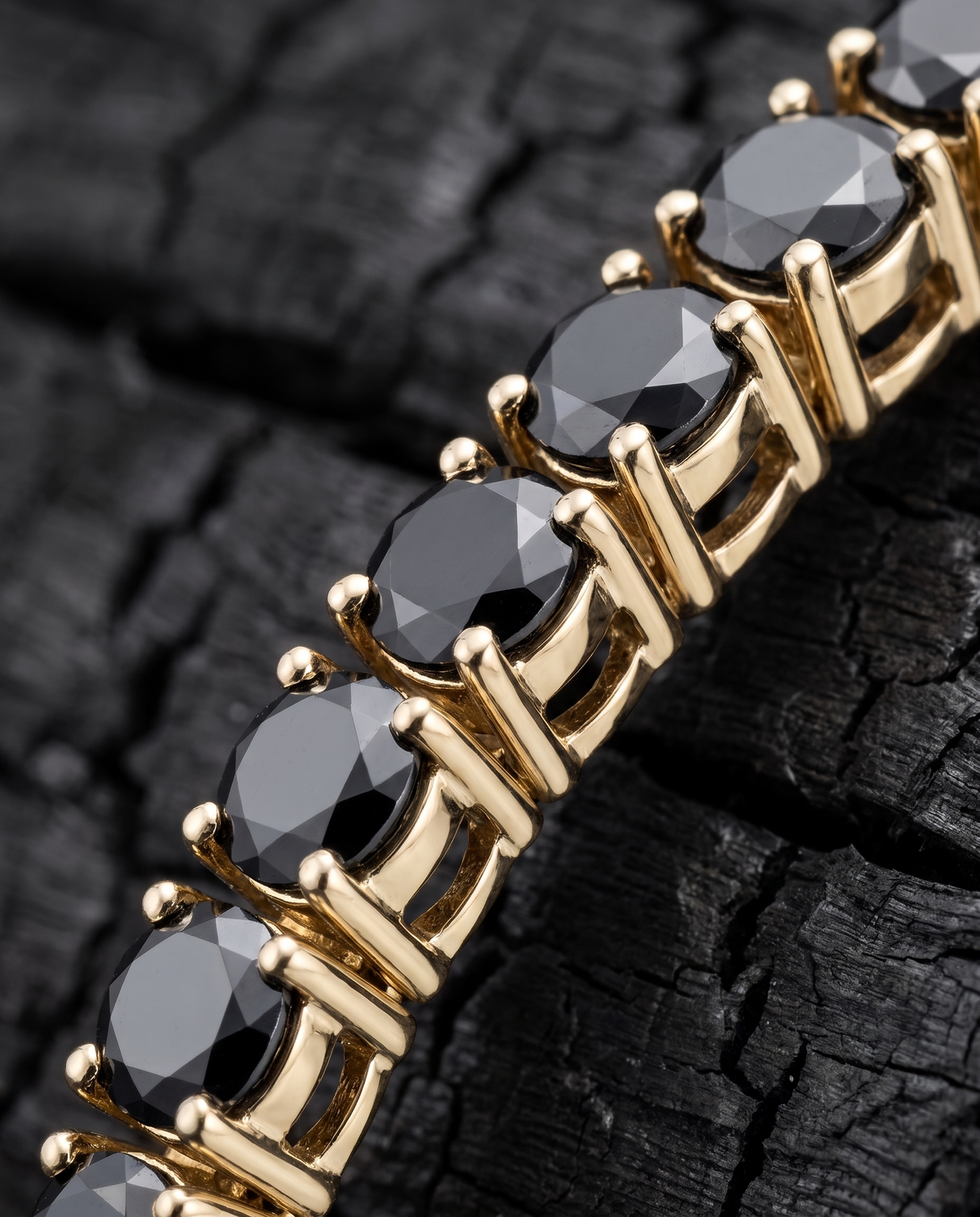 Black Diamond Tennis Bracelet
