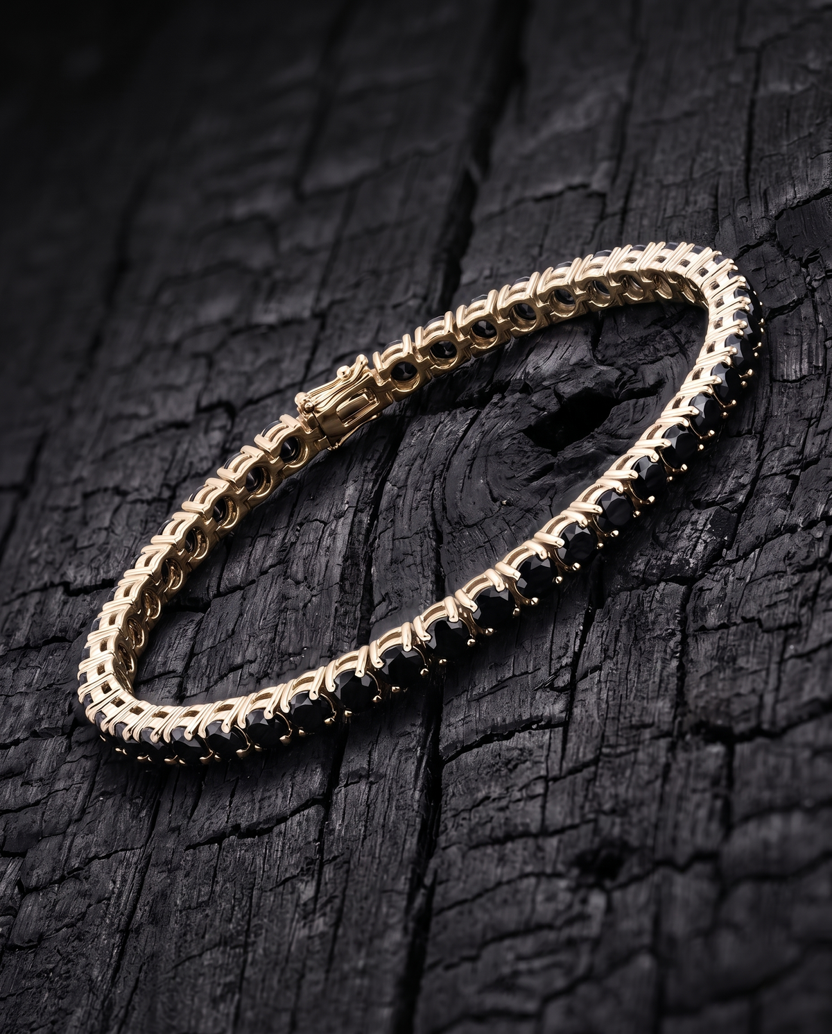 Black Diamond Tennis Bracelet