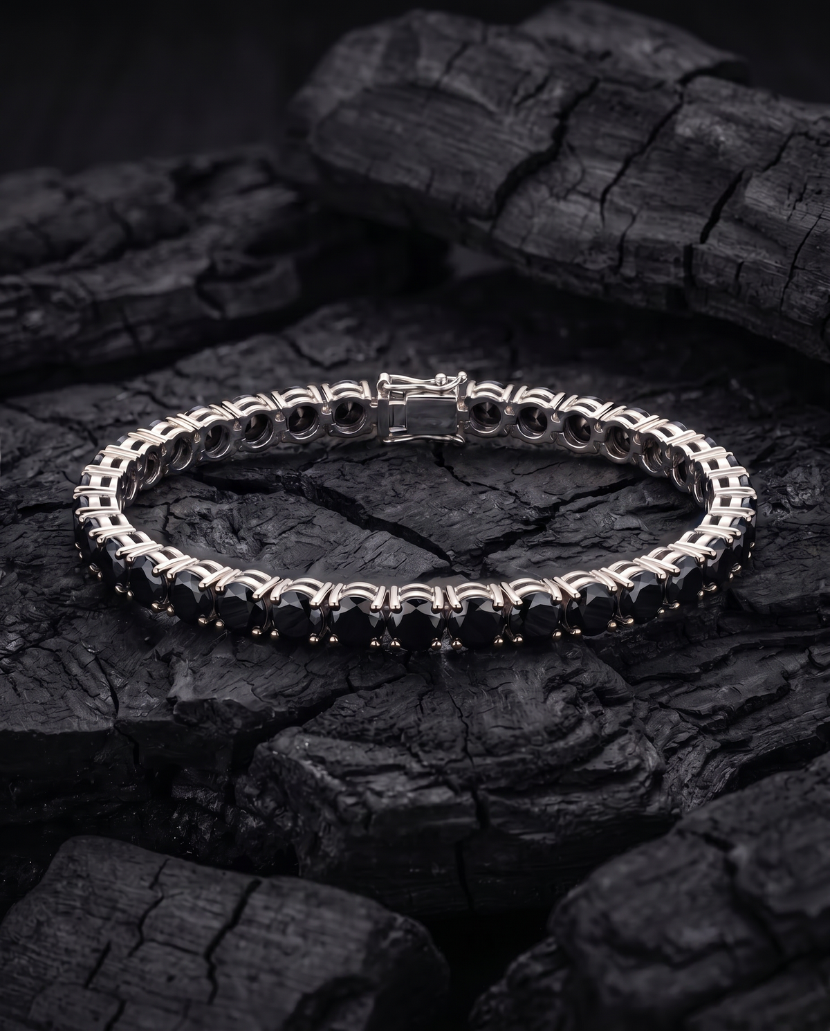 Black Diamond Tennis Bracelet