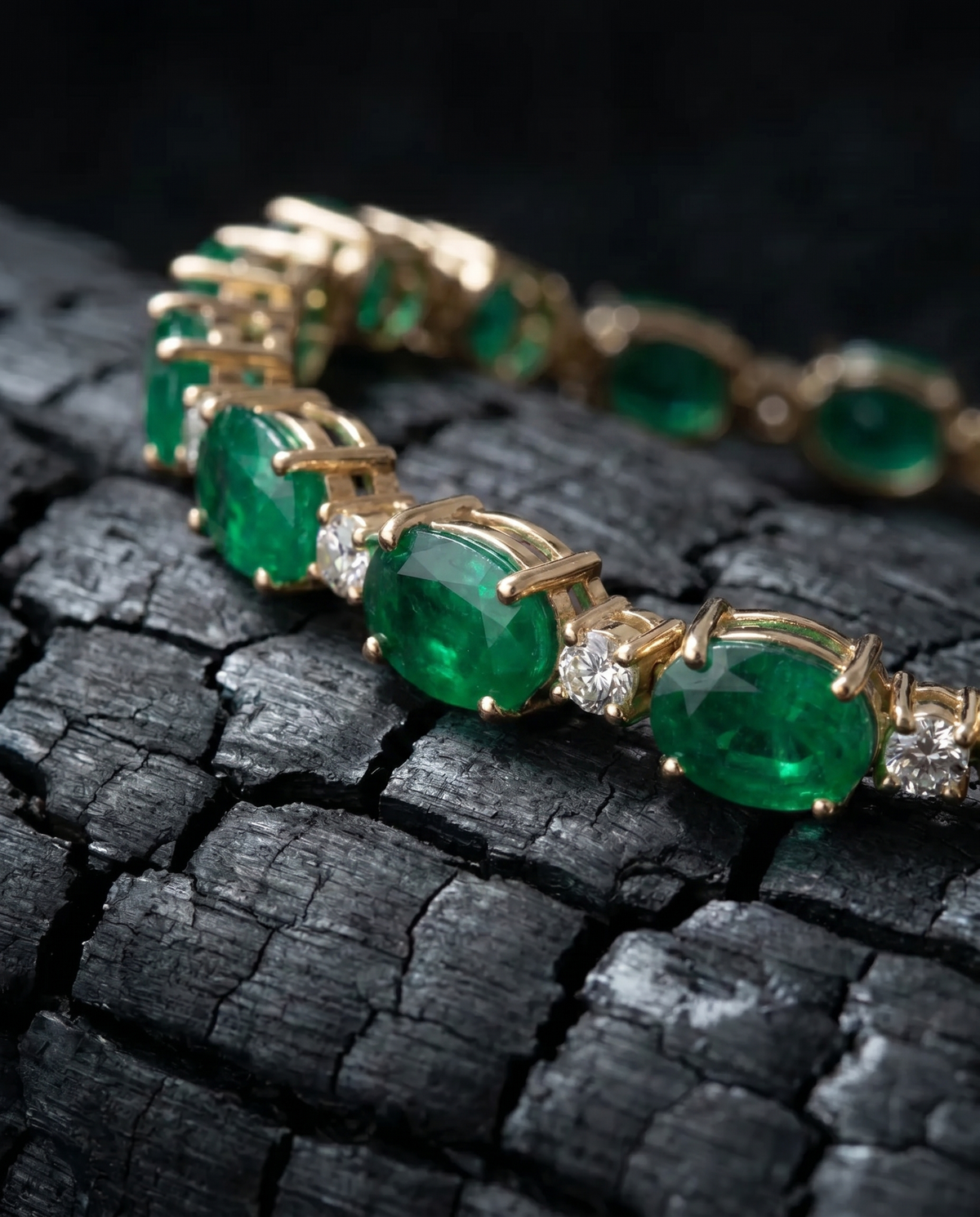 Gemstone Diamond Bracelet| 5mm | Oval