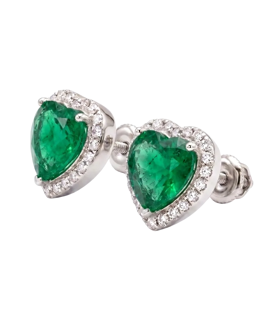 Heart Halo Studs
