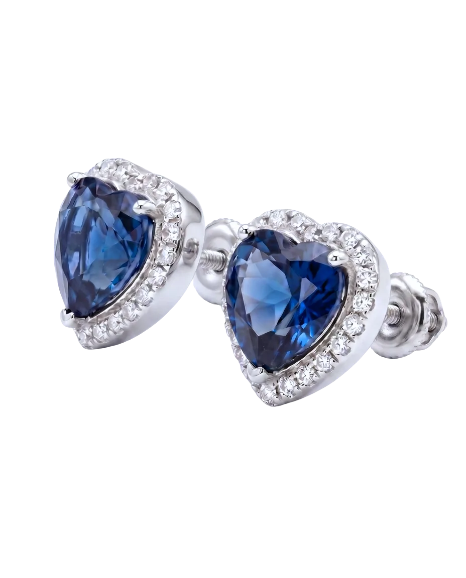 Heart Halo Studs