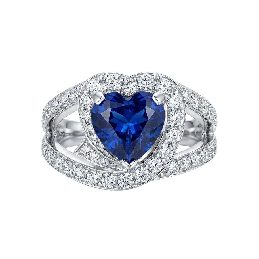 Heart Sapphire Ring