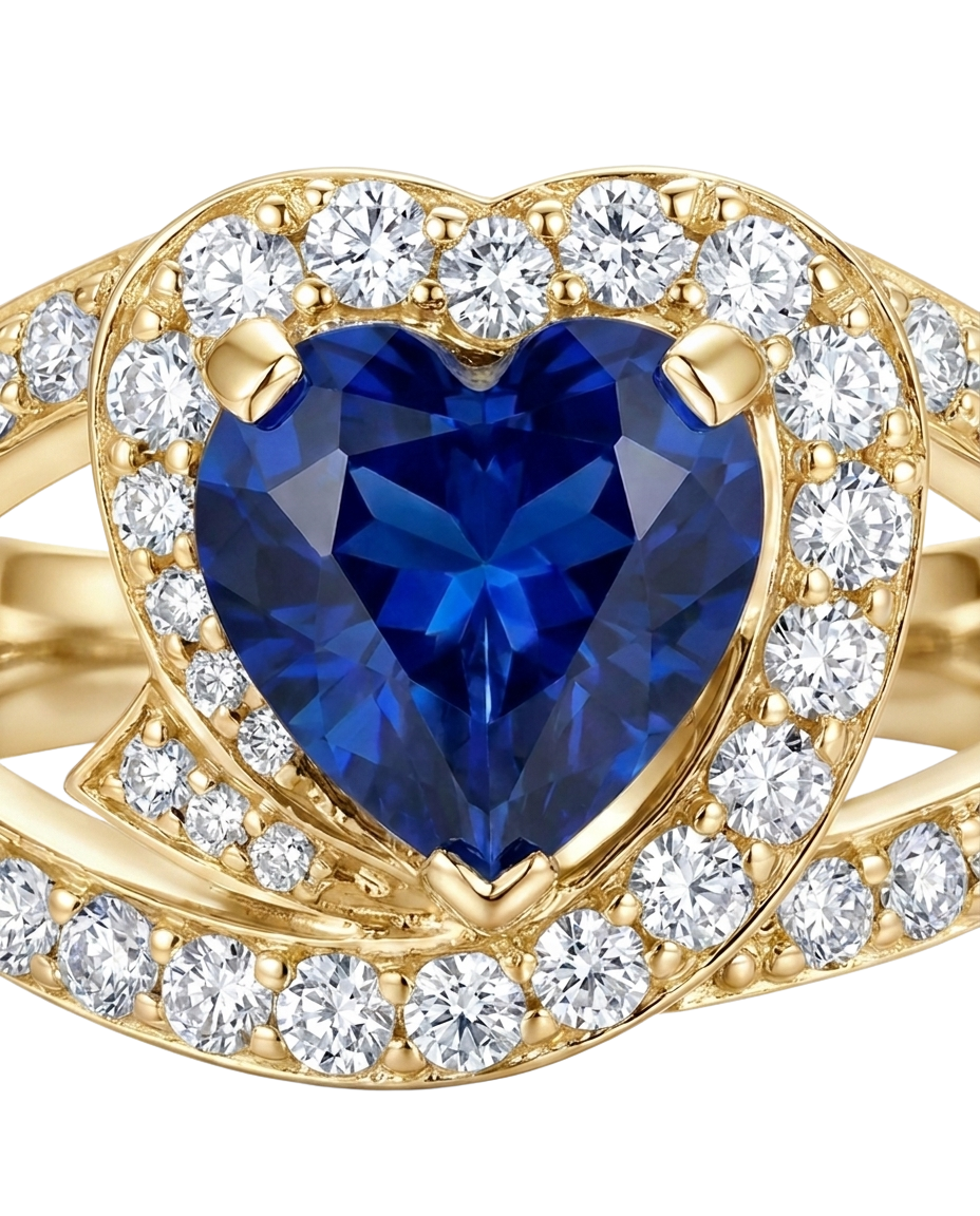 Heart Sapphire Ring