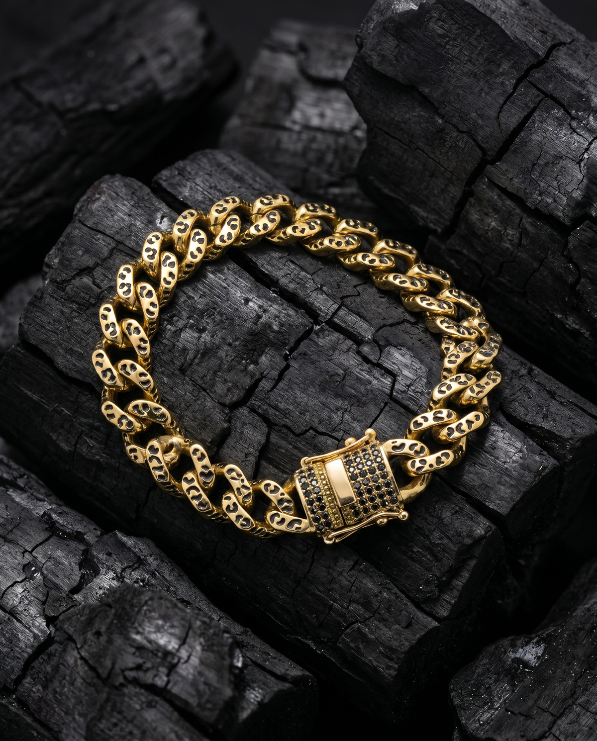 Leopard Cuban Link Bracelet