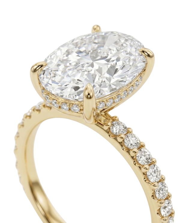 The Lina Signature | Oval Cut | 14K Yellow Gold