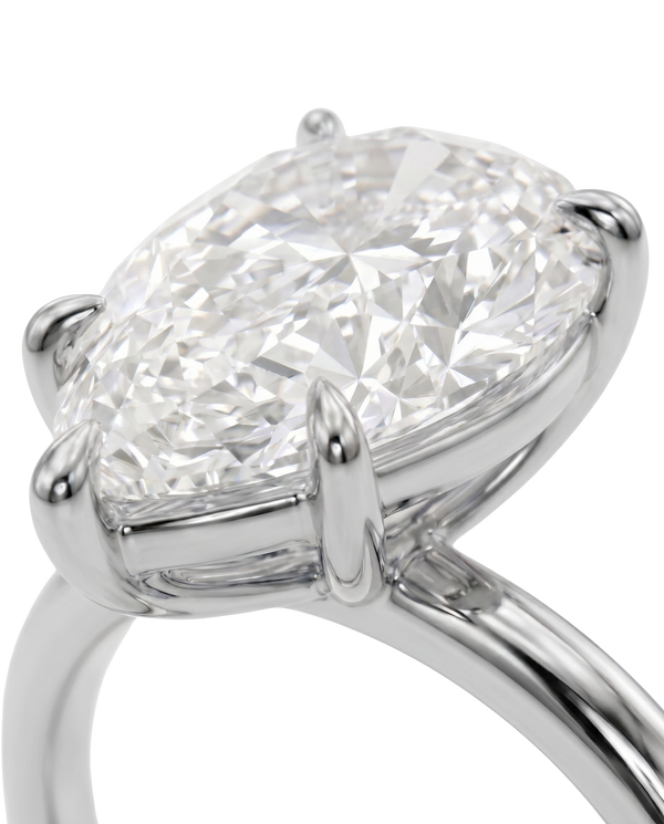 The Lina Solitaire | Pear Cut | 14K White Gold