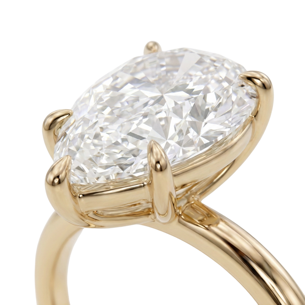 The Lina Solitaire | Pear Cut | 14K Yellow Gold