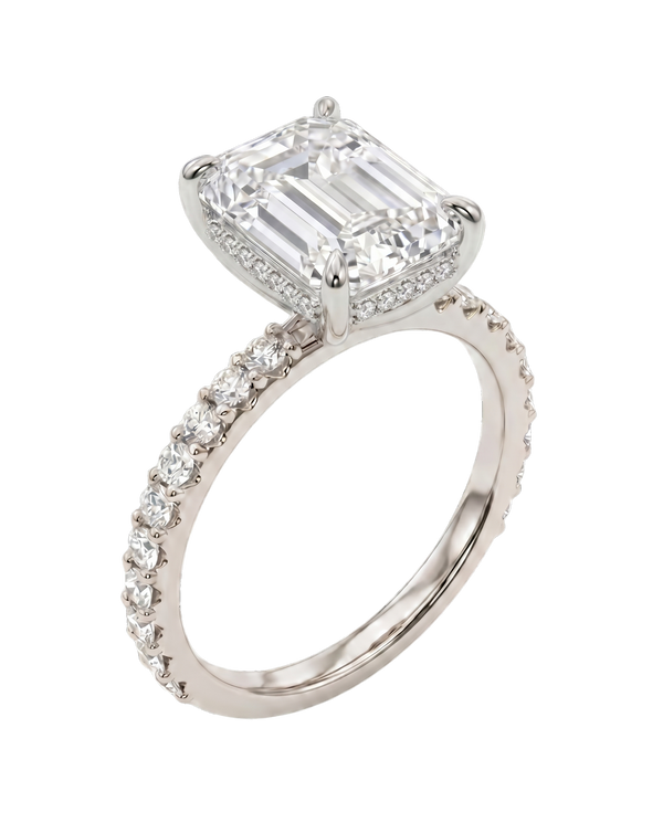 The Lina Signature | Emerald Cut | 14K White Gold