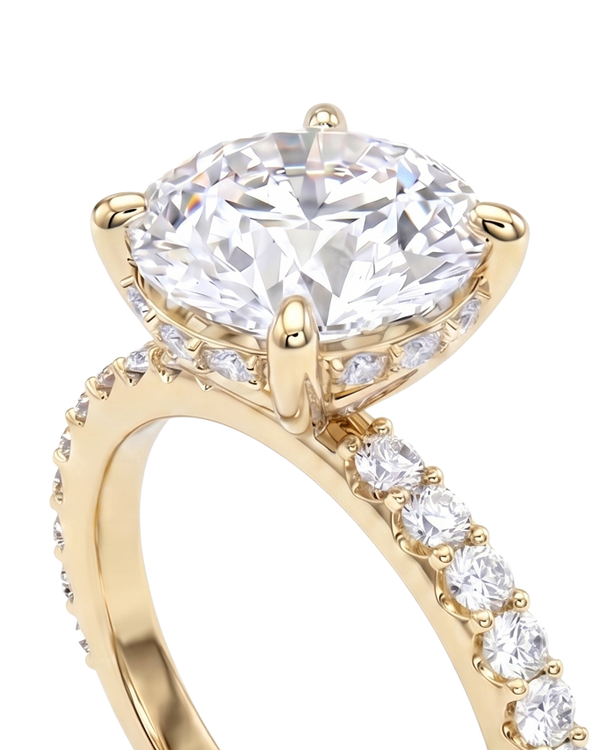 The Lina Signature | Round Cut | 14K Yellow Gold