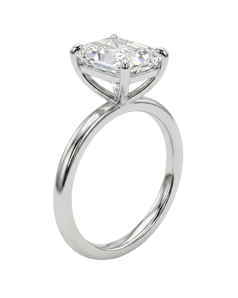 The Lina Solitaire | Radiant Cut | 14K White Gold