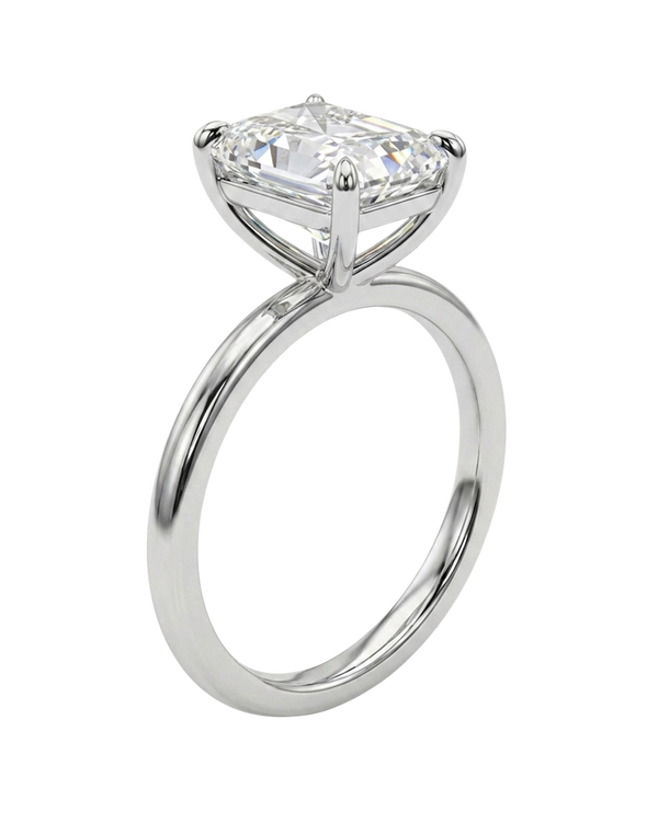 The Lina Solitaire | Radiant Cut | 14K White Gold