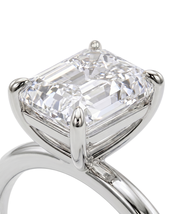 The Lina Solitaire | Radiant Cut | 14K White Gold