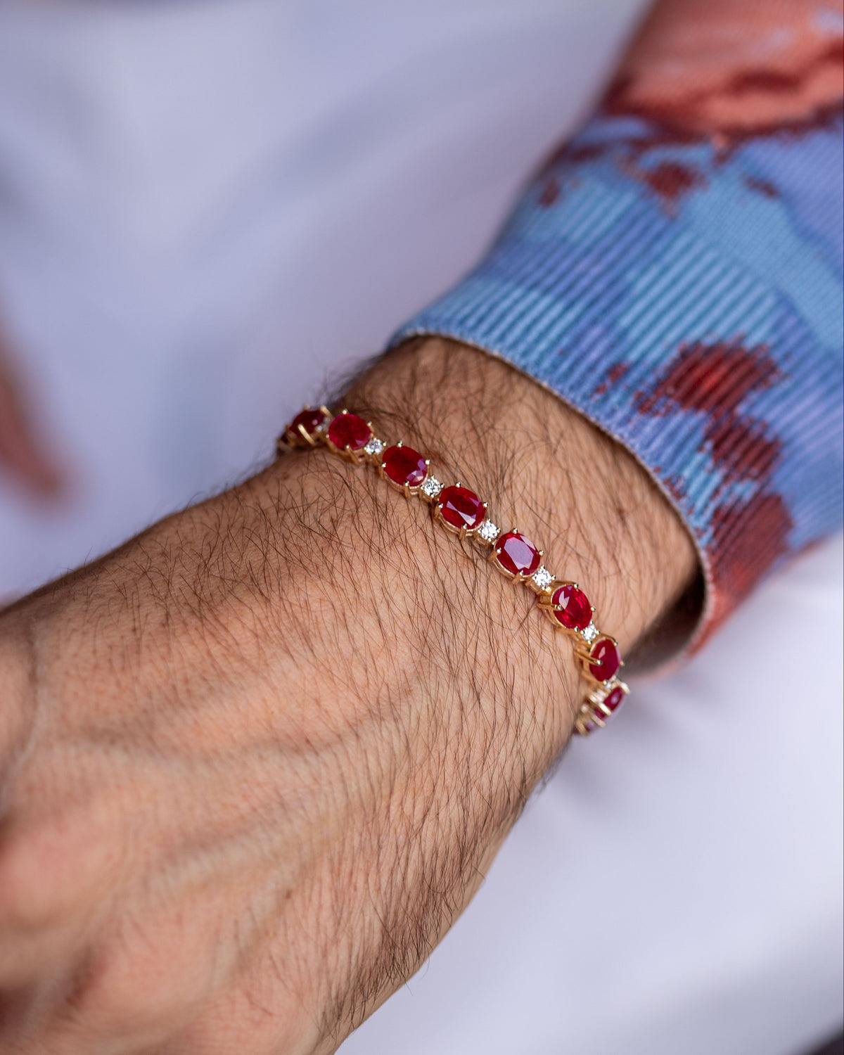 Gemstone Diamond Bracelet| 5mm | Oval