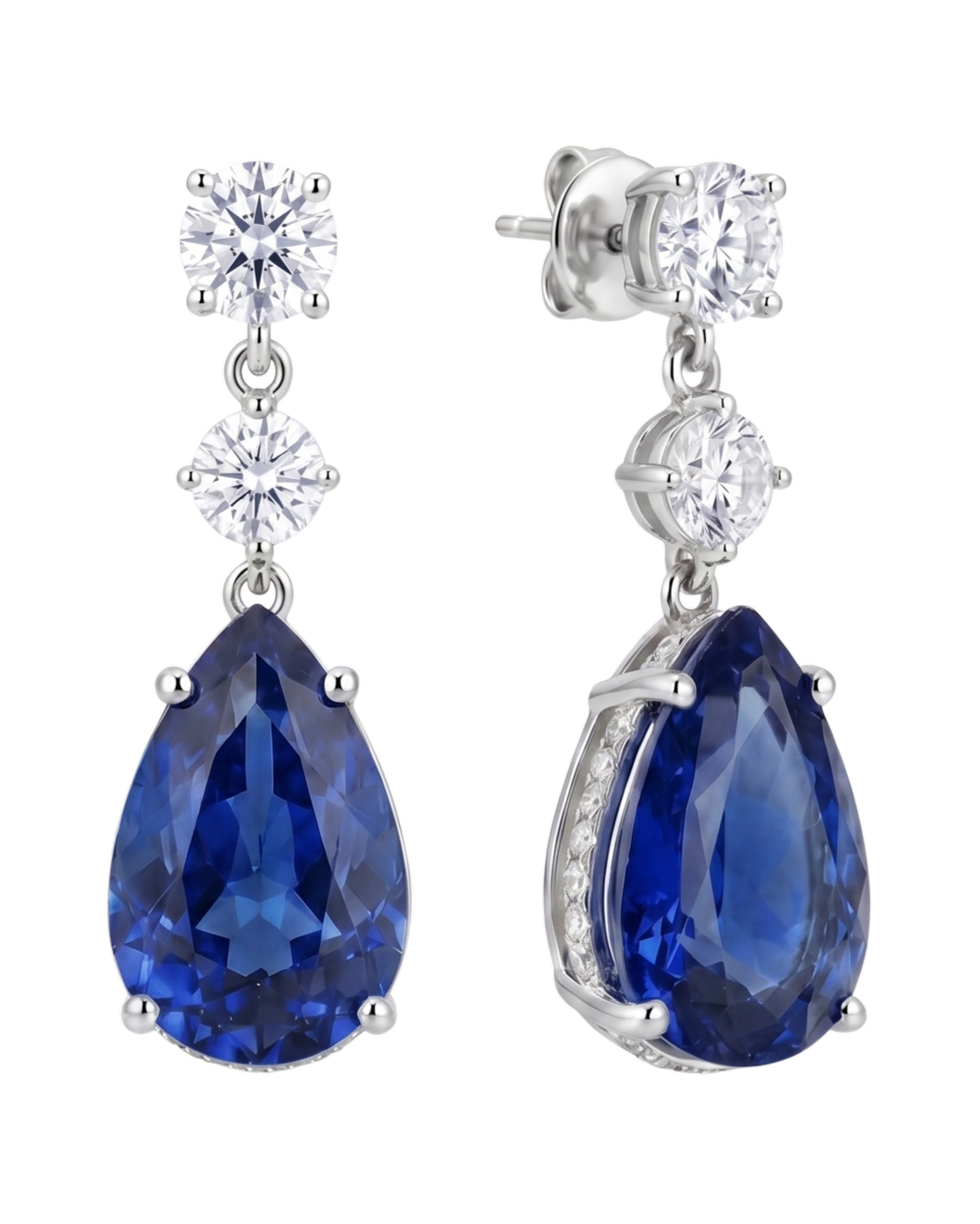The Vela Earrings | Blue Sapphire