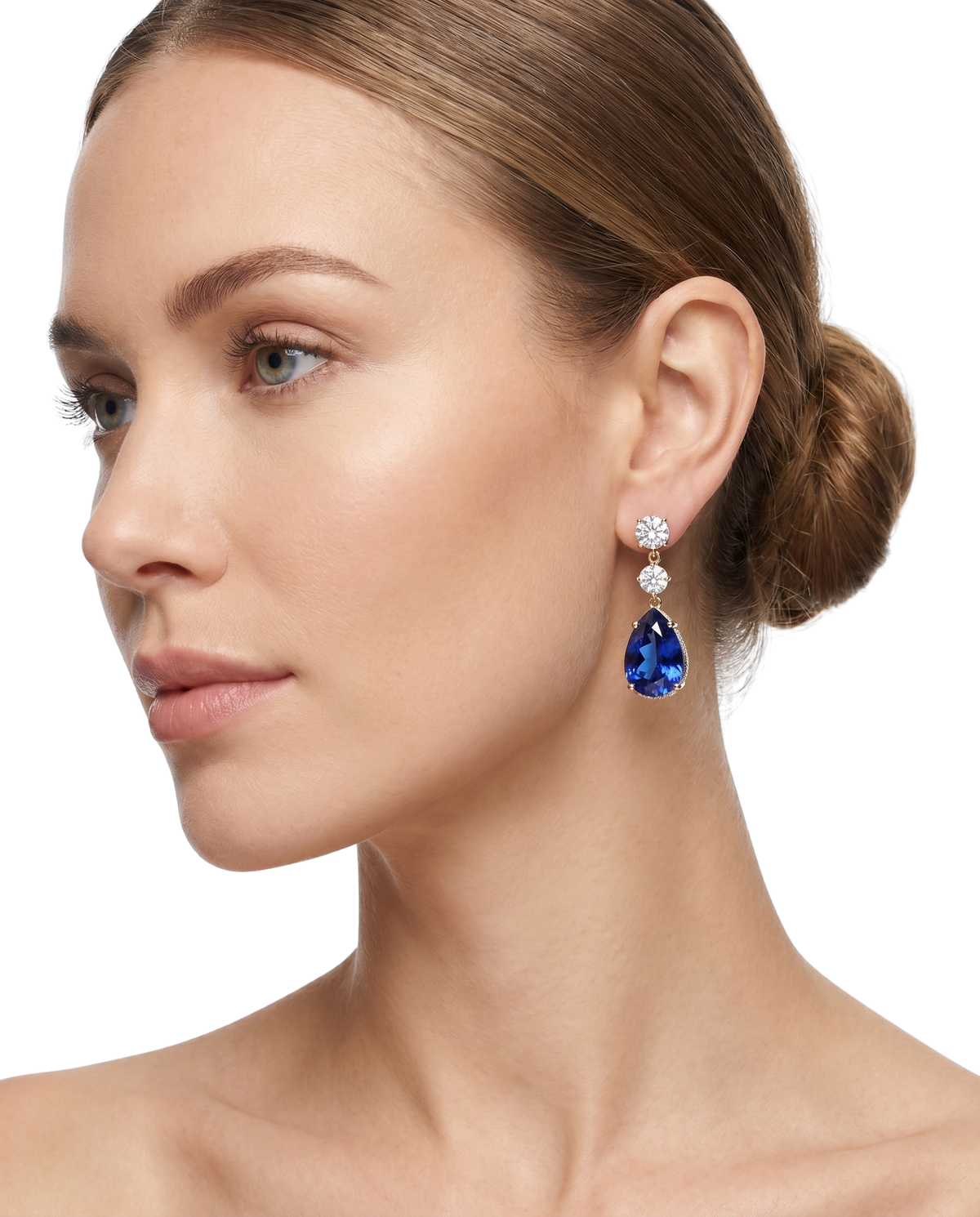 The Vela Earrings | Blue Sapphire
