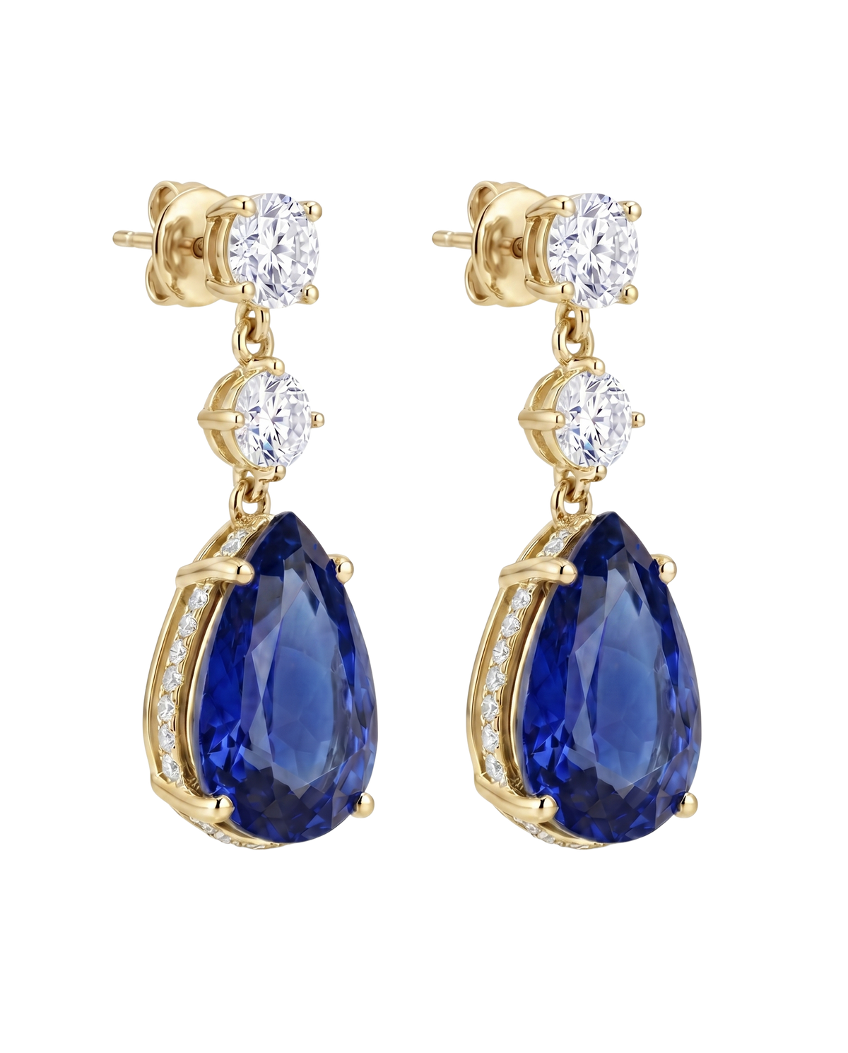 The Vela Earrings | Blue Sapphire
