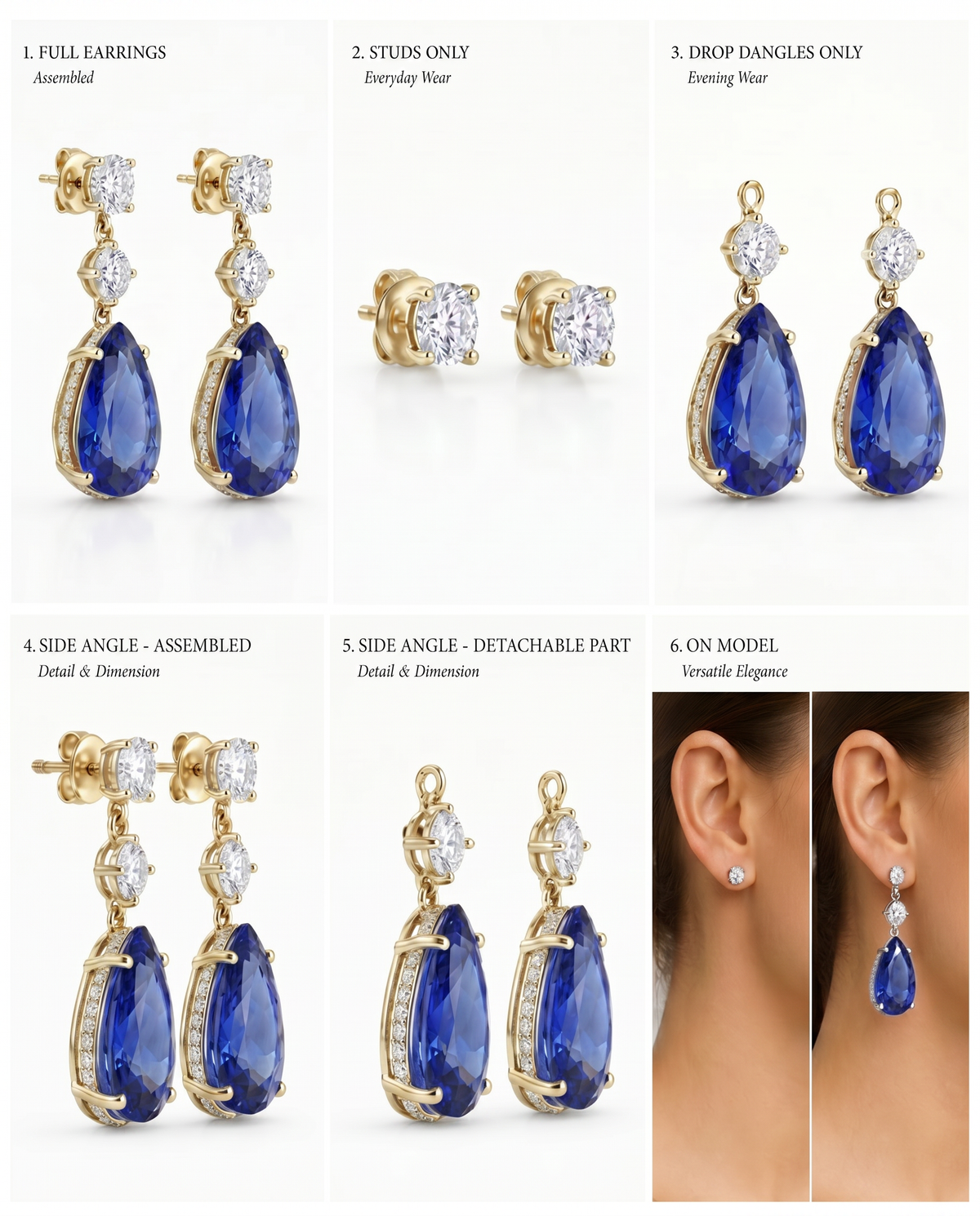 The Vela Earrings | Yellow Sapphire