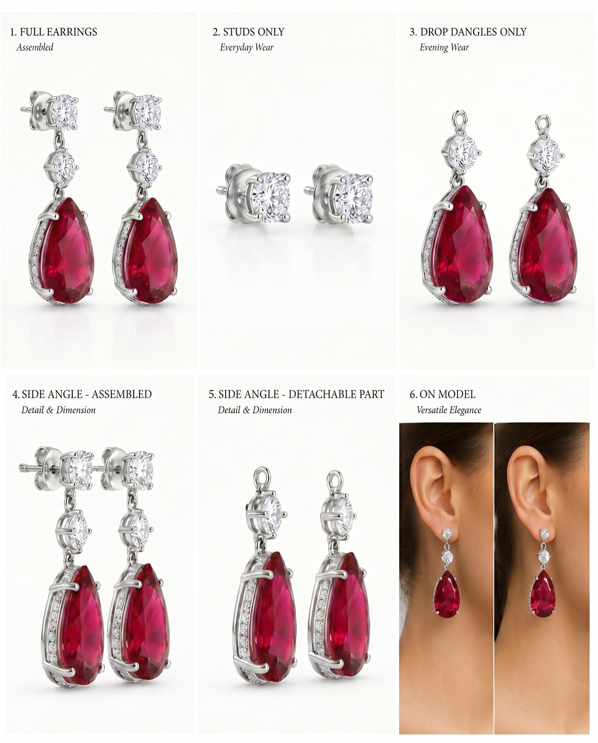 The Vela Earrings | Ruby