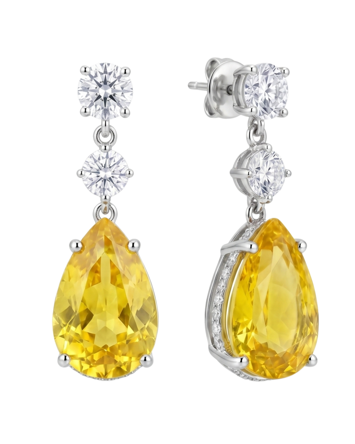 The Vela Earrings | Yellow Sapphire