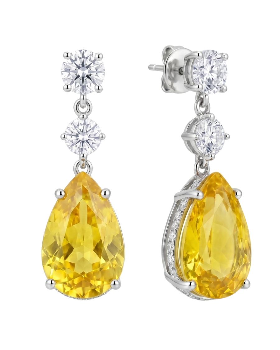 The Vela Earrings | Blue Sapphire
