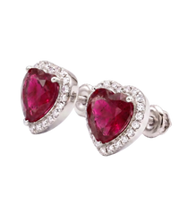 Heart Halo Studs