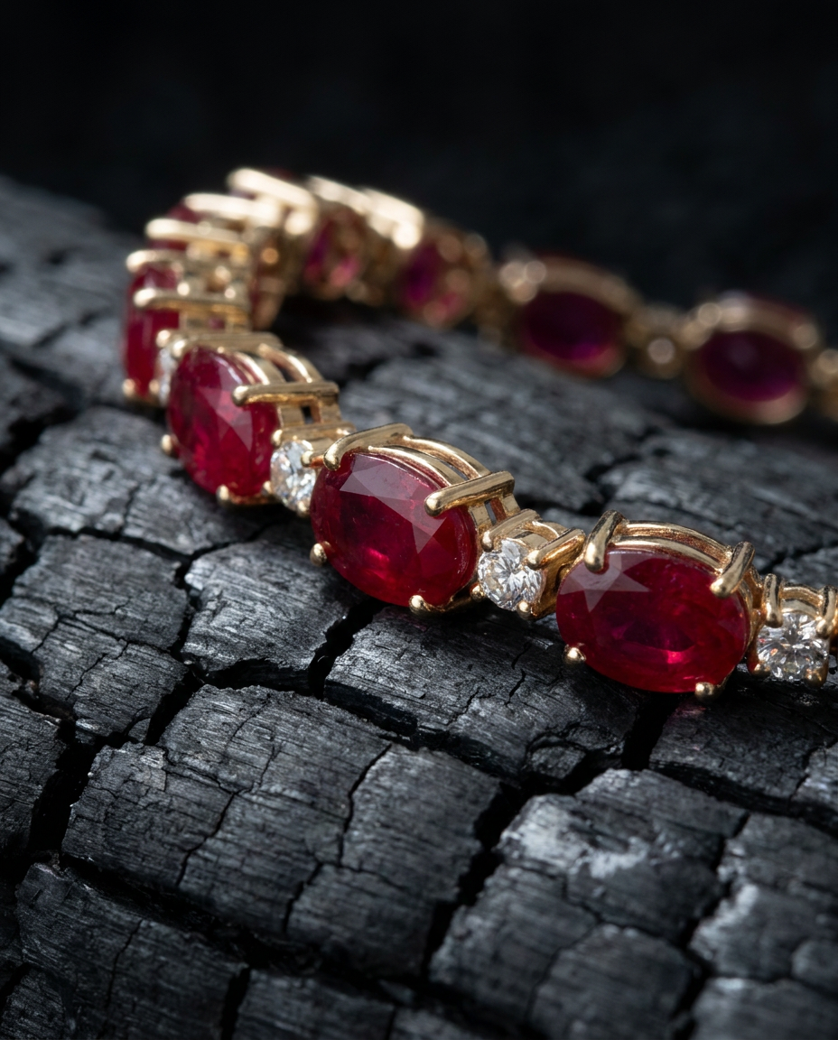 Gemstone Diamond Bracelet| 5mm | Oval