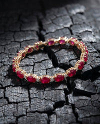 Gemstone Diamond Bracelet| 5mm | Oval