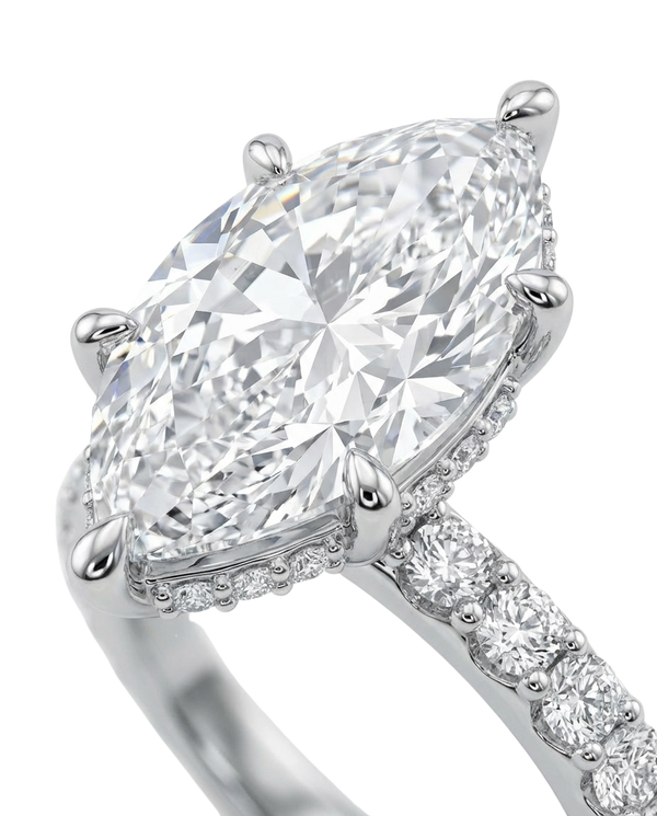 The Lina Signature | Marquise Cut | 14K White Gold