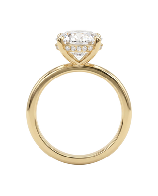 The Lina Halo | Round Cut | 14K Yellow Gold
