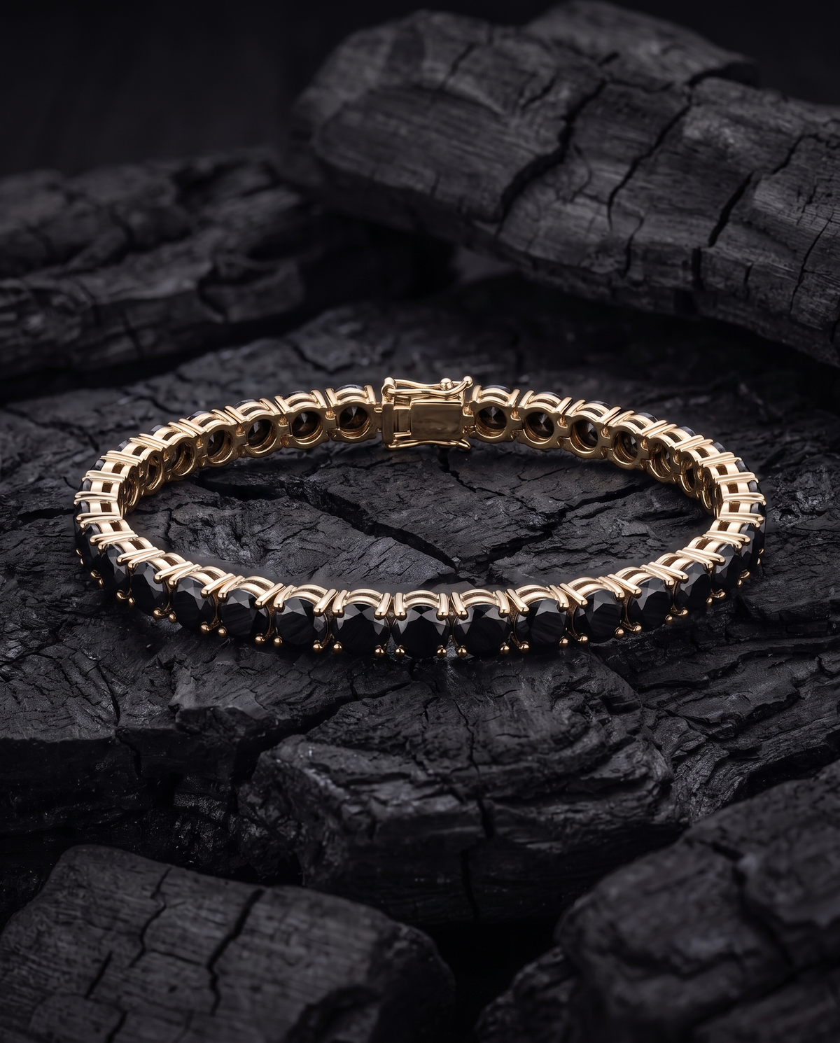 Black Diamond Tennis Bracelet