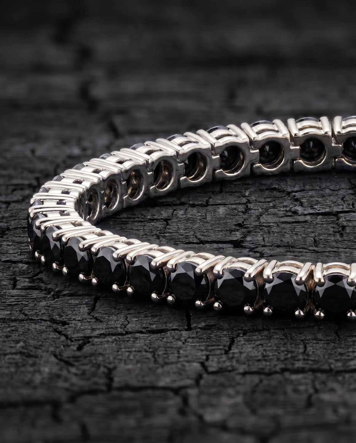 Black Diamond Tennis Bracelet