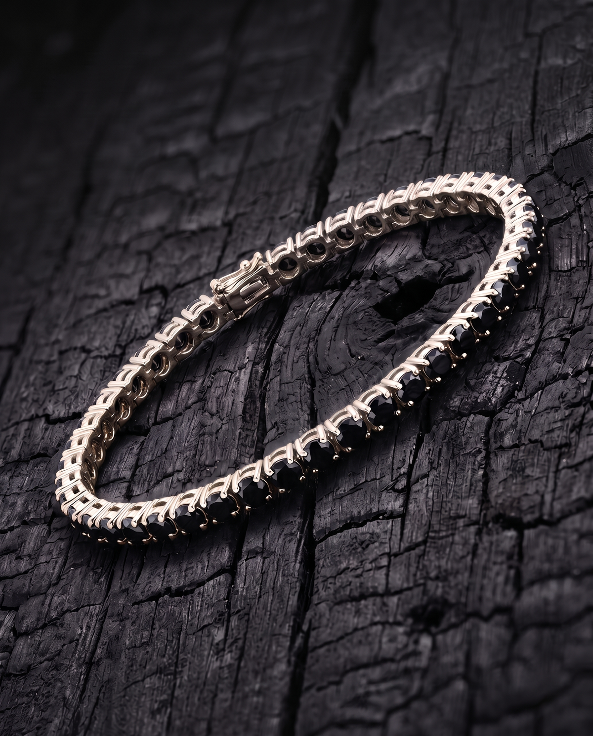 Black Diamond Tennis Bracelet