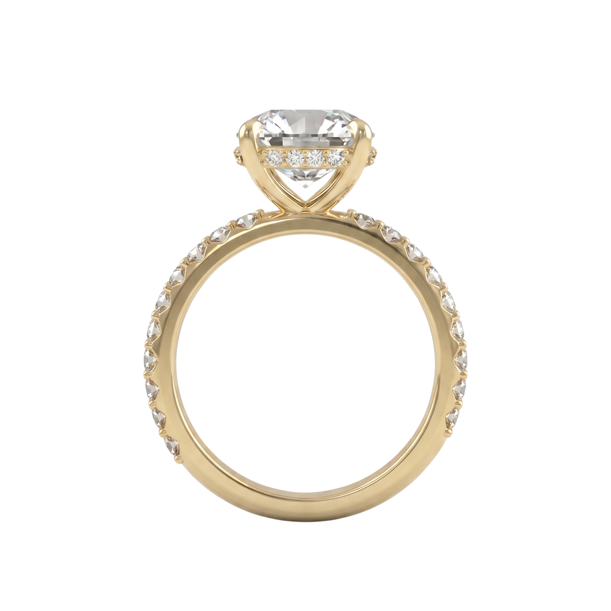 The Lina Signature | Round Cut | 14K Yellow Gold