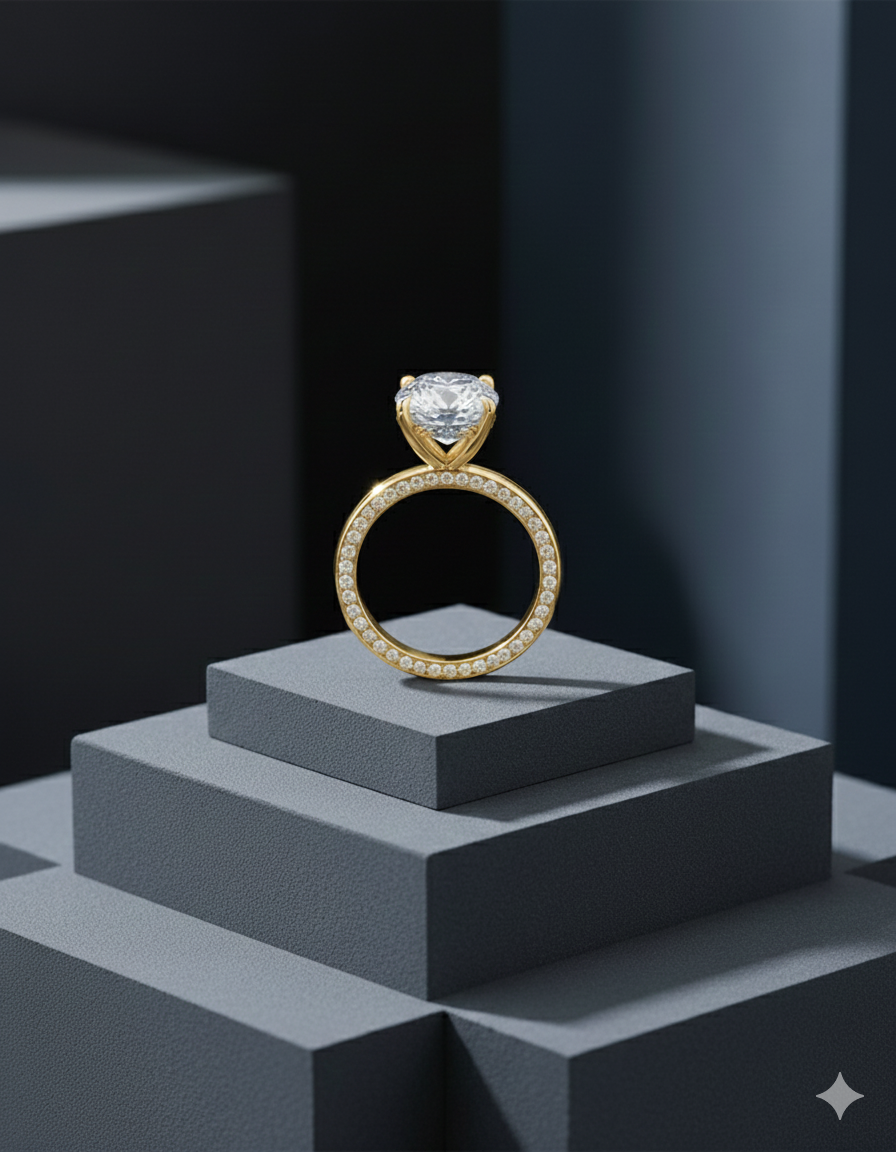 The Célia Pavé | Round Cut