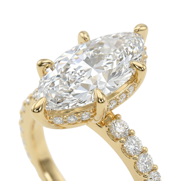 The Lina Signature | Marquise Cut | 14K Yellow Gold