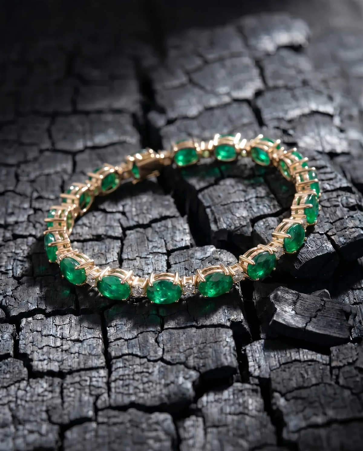 Gemstone Diamond Bracelet| 5mm | Oval
