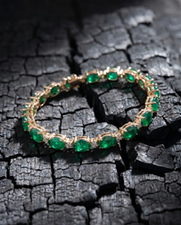 Gemstone Diamond Bracelet| 5mm | Oval