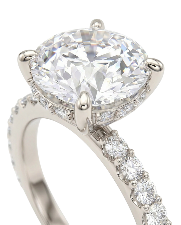 The Lina Signature | Round Cut | 14K White Gold