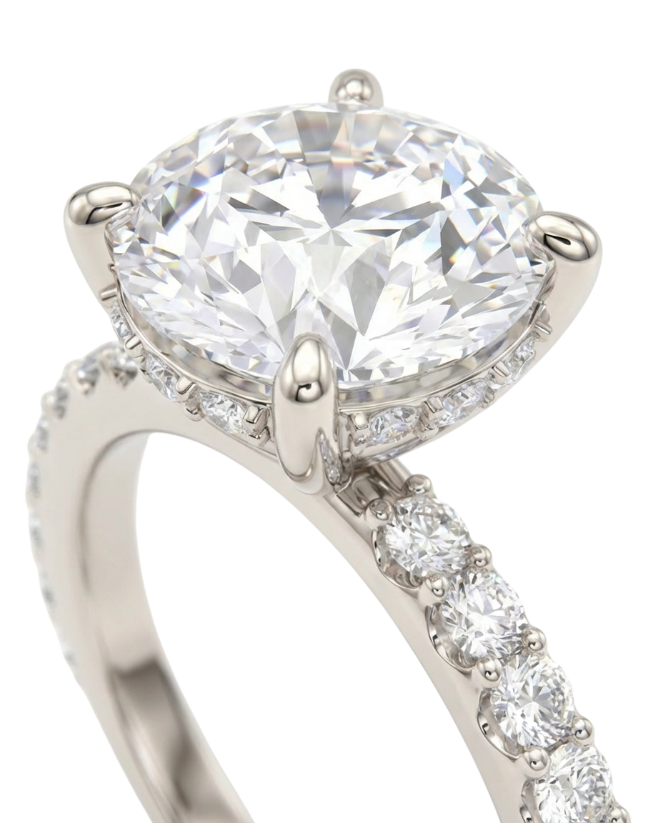 The Lina Signature | Round Cut | 14K White Gold