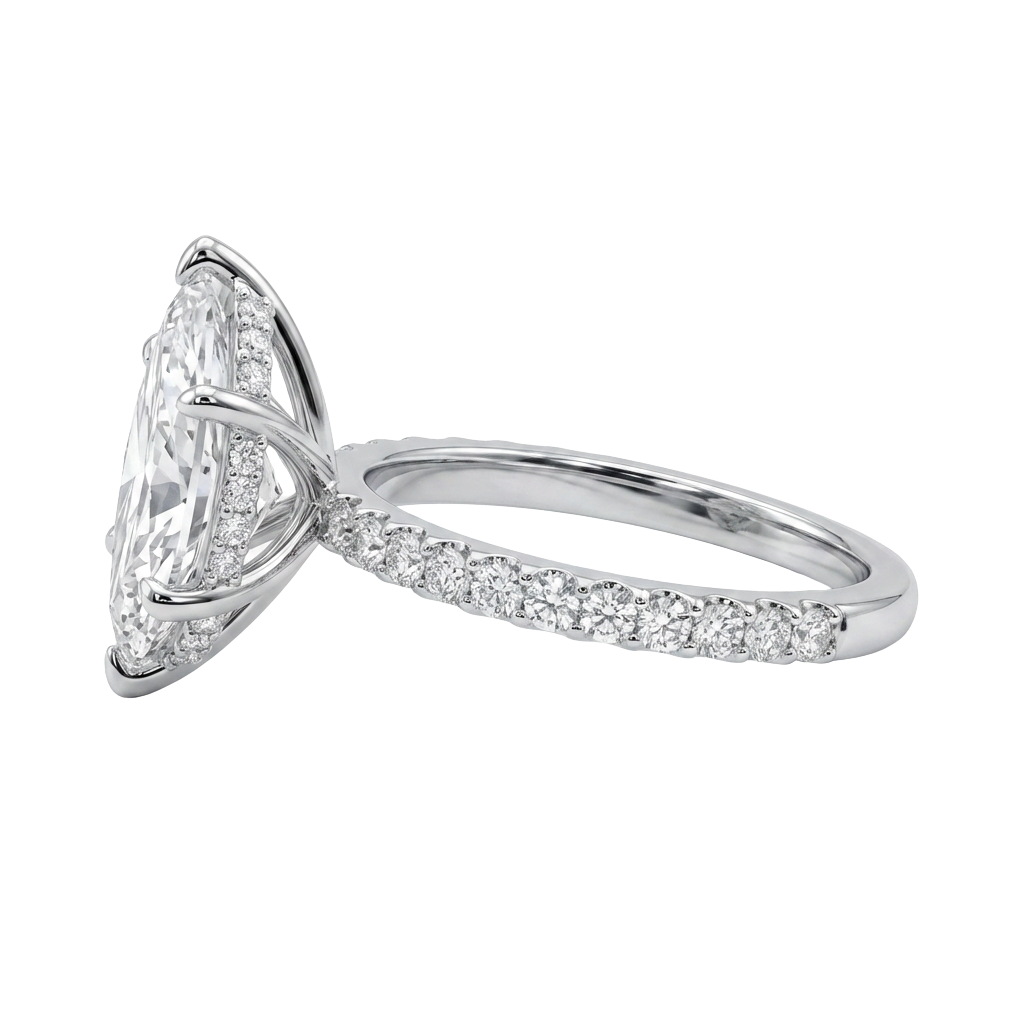The Lina Signature | Marquise Cut | 14K White Gold