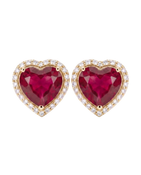 Heart Halo Studs
