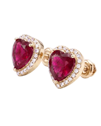Heart Halo Studs
