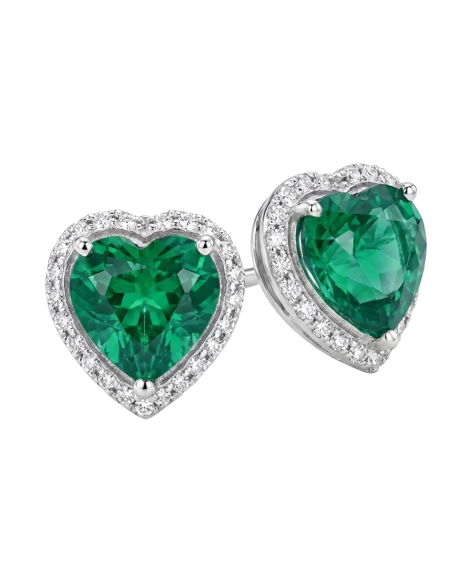 Heart Halo Studs