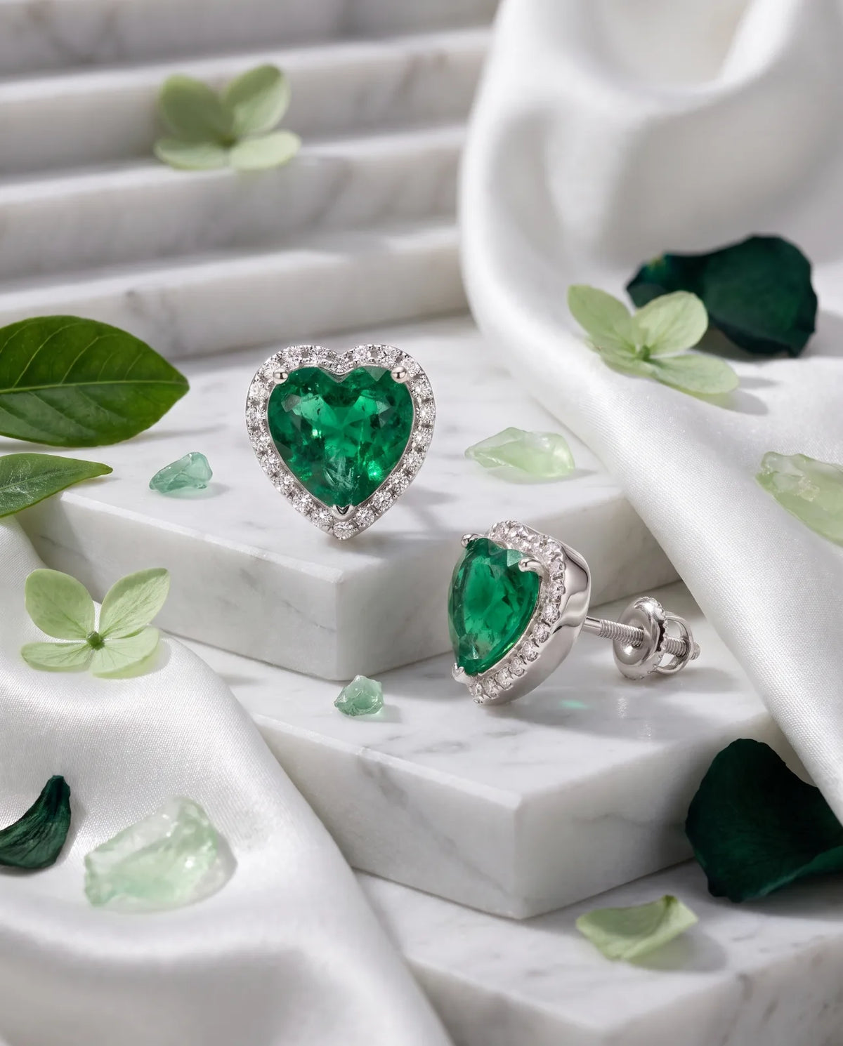 Heart Halo Studs