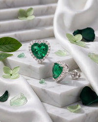Heart Halo Studs