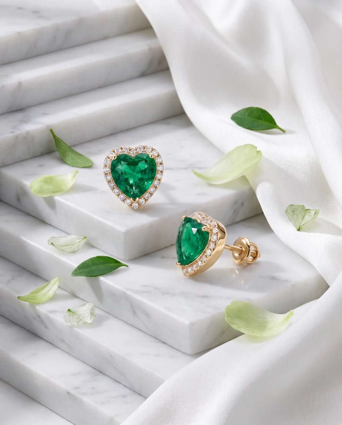 Heart Halo Studs